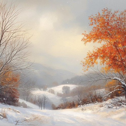Autumn snow