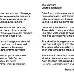 156 L'Albatros (The Albatross) by Charles Baudelaire, read by Joe West