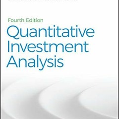 Access EPUB 💌 Quantitative Investment Analysis (CFA Institute Investment Series) by