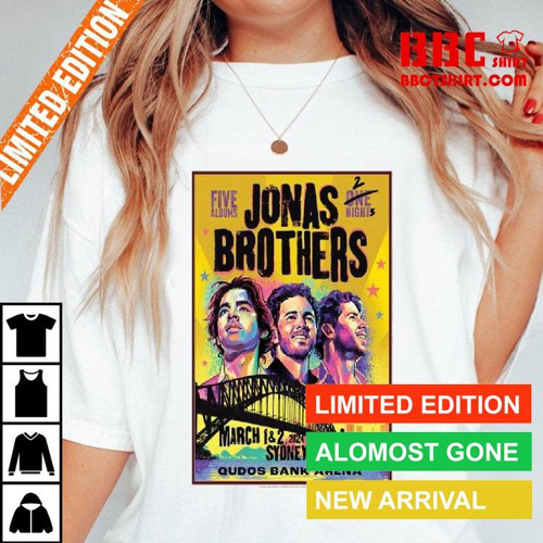 Jonas Brothers Sydney March 1st 2nd, 2024 Event T-Shirt