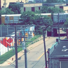Graffiti on a Passing Train