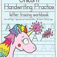 download KINDLE 📥 Unicorn Handwriting Practice: Letter Tracing Workbook (Little Lear