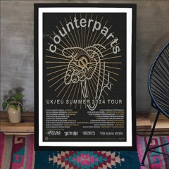 Counterparts UK EU Summer 2024 Tour Poster