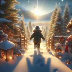 First Steps In New Year's Snow