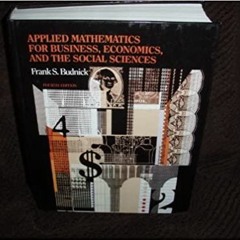 Read book Applied Mathematics for the Business, Economics and Social Sciences ^DOWNLOAD E.B.O.O.K.#
