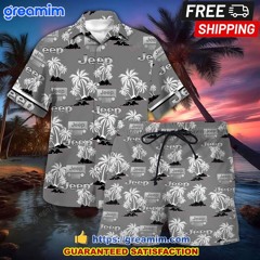 Jeep Tropical Coconut Hawaiian Shirt Beach Short