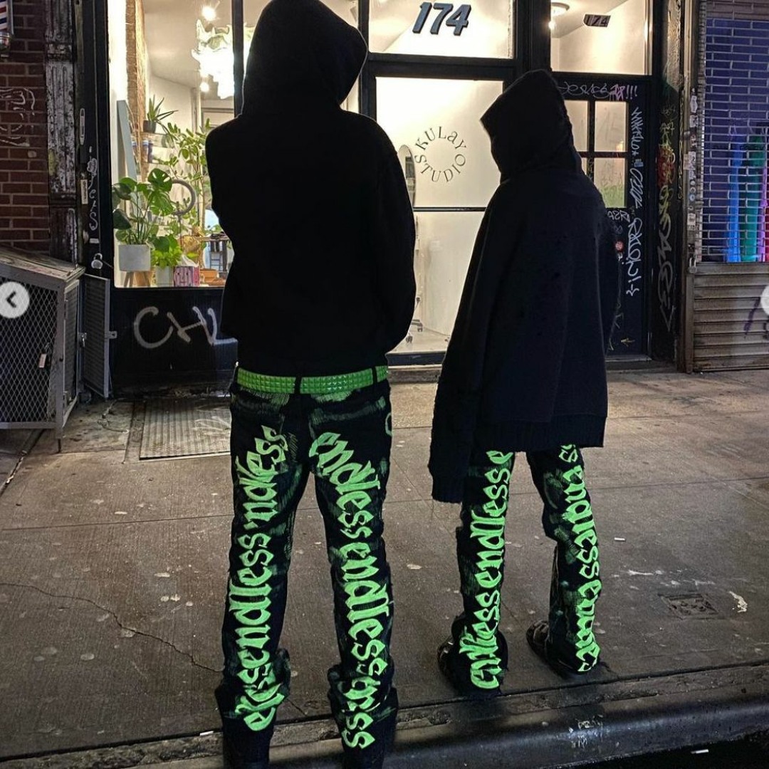 Distressed Denim Pants Endless Denim Vlone Endless Jeans Vlone