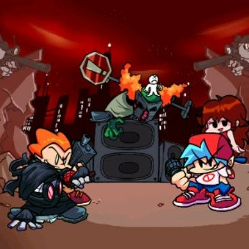 Accelerant, but Boyfriend ends up fighting Hank, Pico, Little man and Tricky ¯\_(ツ)_/¯