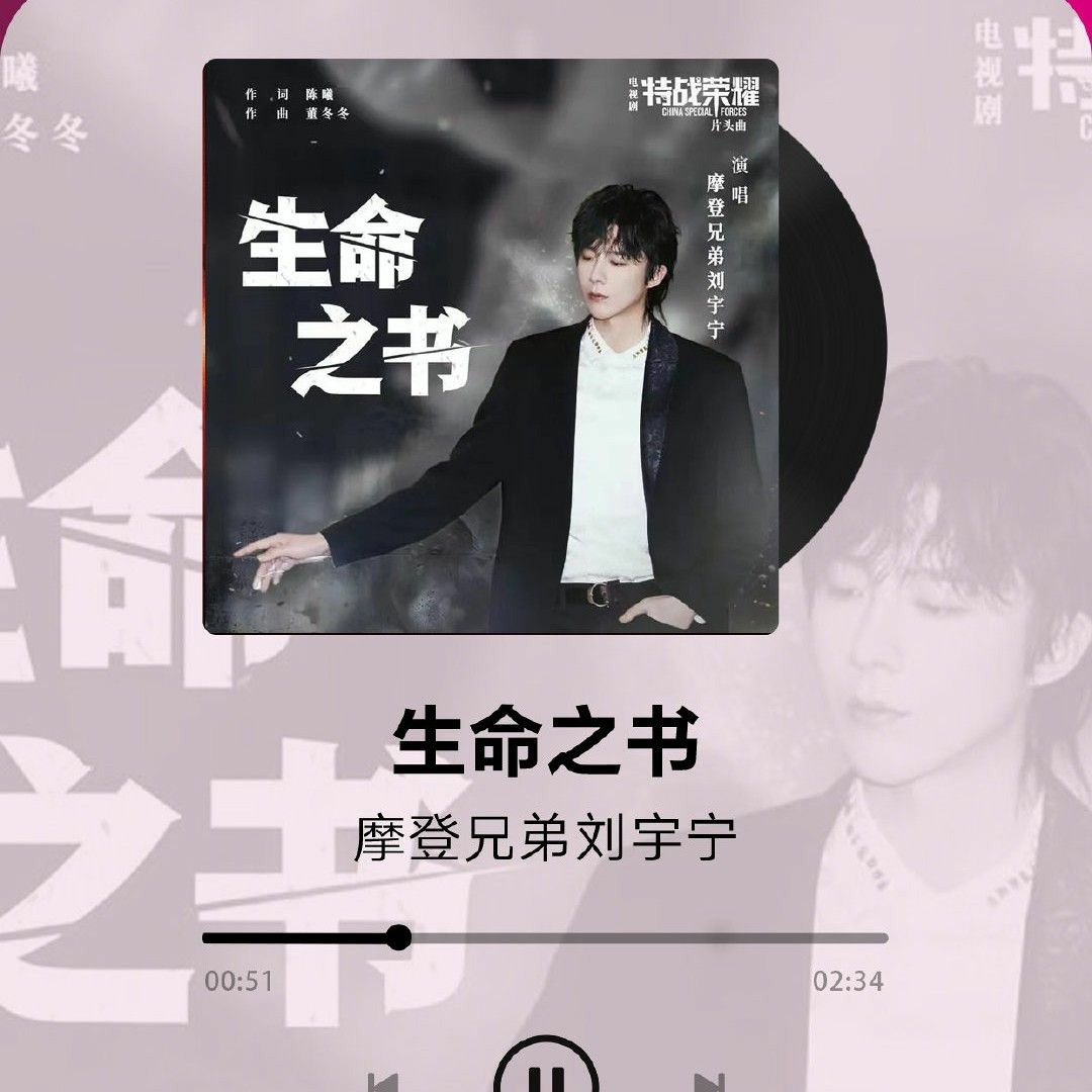 Stream 摩登兄弟刘宇宁- 生命之书（电视剧《特战荣耀》片头曲