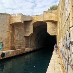 Abandoned Submarine Shelter, Island Vis, Croatia