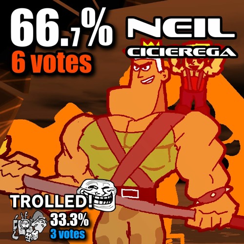 L R1 M1 - NEIL CICIEREGA vs BOOBOO KEYS SNAKE EYES FUNNY MUFFLER SPONGEBOB & GUY NAMED BOB - RESULTS