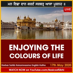 Enjoying the colours of life | 16th May - Sri Darbar Sahib Hukamnama | Bhai Baljit Singh
