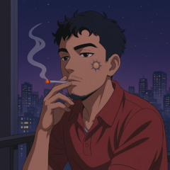 Fumando na sacada