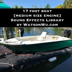 17ft Boat - Mercury 90hp motor sound effects library