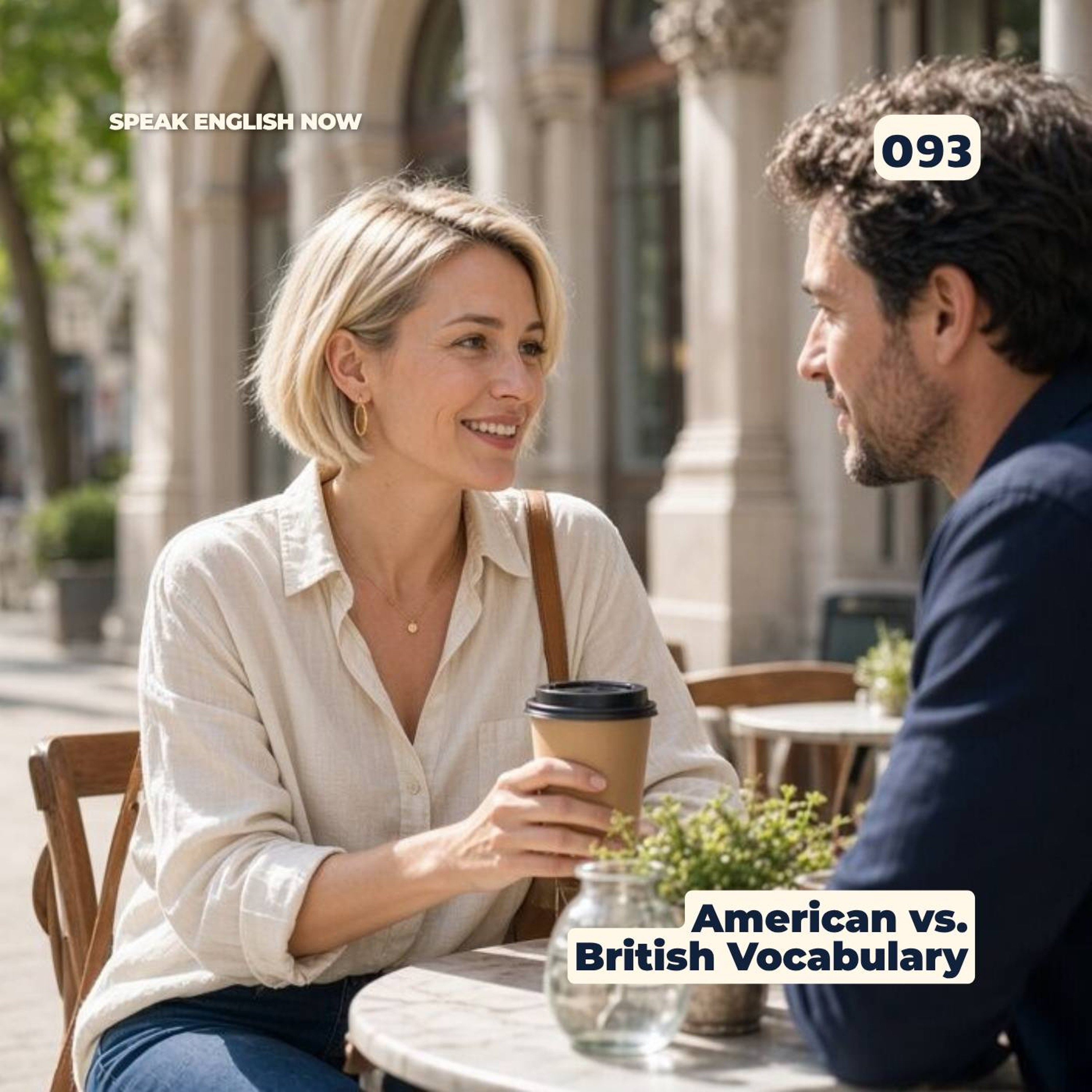 #093 American vs British English - Vocabulary Differences episode artwork