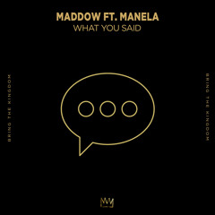 MADDOW - What You Said ft. Manela