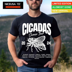 Cicada Summer Tour 2024 Unisex Double Emergence Bug Humor Shirt