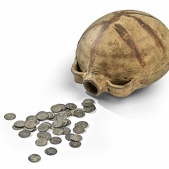 3. Marin let op de centen en graaft een zwaard op