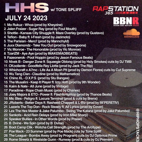 Hip Hop Stacks with Tone Spliff - 07/24/23