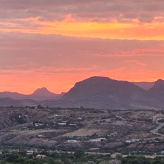 Clouds in the Twilight Desert Sky