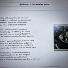 'Childhood: the wonder years track 2'