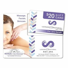 Massage Therapy Plastic Postcard Mailer