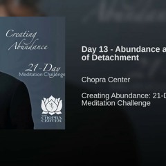 Day 13 - Abundance and the Law of Detachment