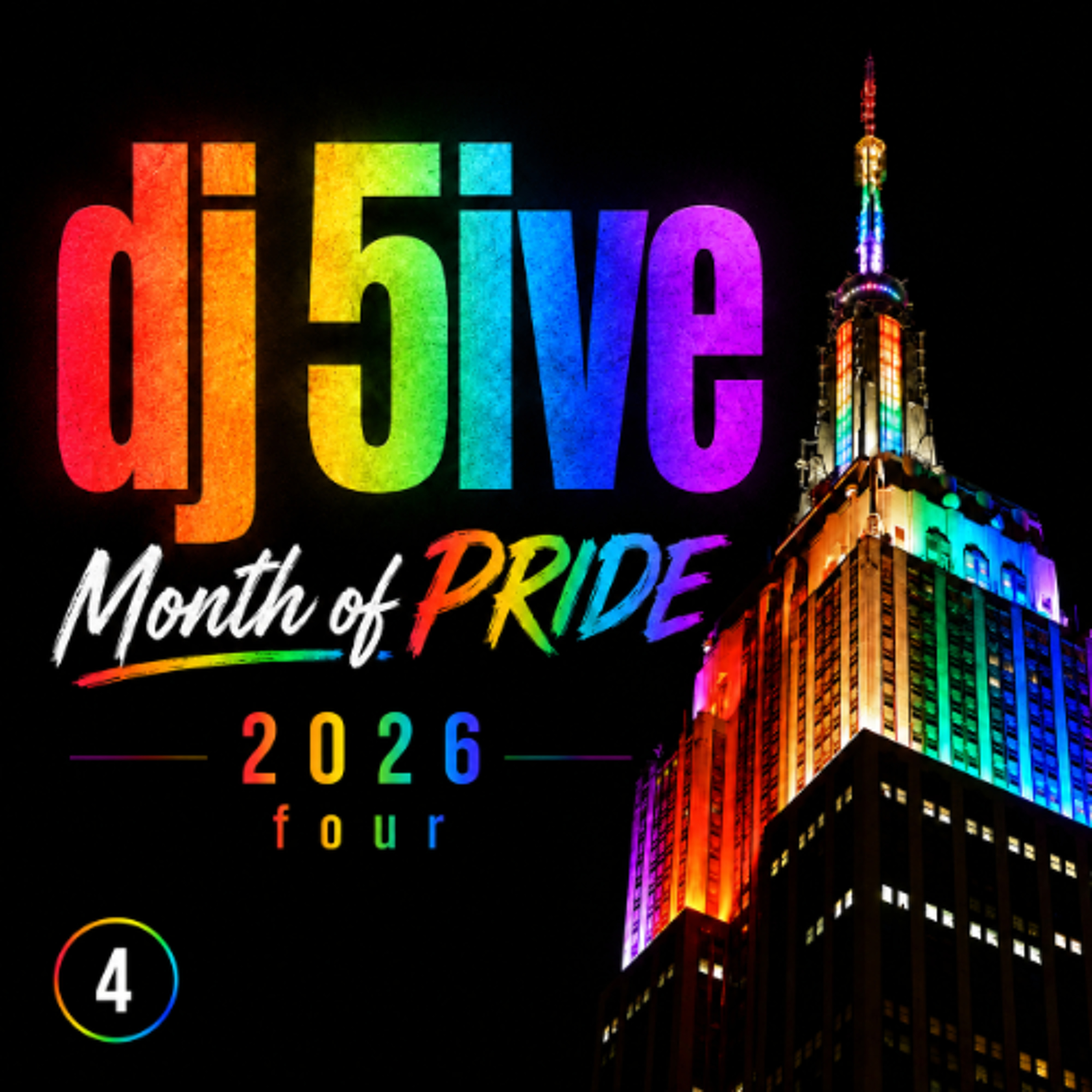 dj 5ive Month of PRIDE 2026 four episode artwork