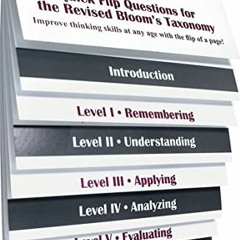 [VIEW] KINDLE PDF EBOOK EPUB Quick Flip Questions for the Revised Bloom's Taxonomy by  Edupress 📒