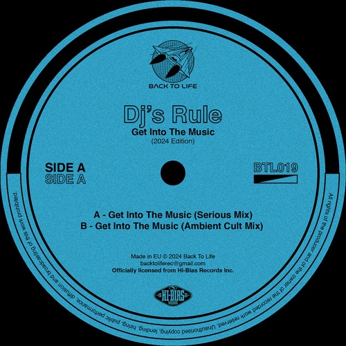 BTL019 / Dj's Rule - Get Into The Music (2024 Edition)