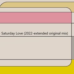 Dj Apois  Remix  -  Cherrelle - Saturday Love -(2022 extended original mix)