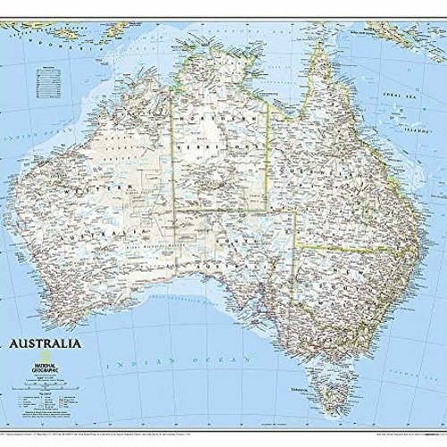 Stream ️ Read National Geographic Australia Wall Map Classic