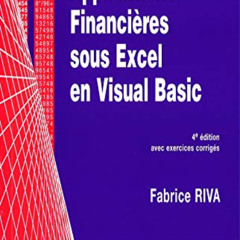 FREE EPUB 📰 Applications financières sous Excel en Visual basic by  Fabrice Riva EBO