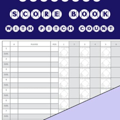 [Get] PDF 💞 Baseball Scorebook - With Pitch Count: A Large Print Score Keeping Book