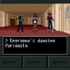Everyone's dancing furiously