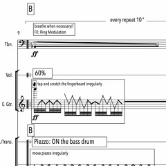 removal of the images for amplified trombone, bass drum, electric guitar and live electronics (2023)