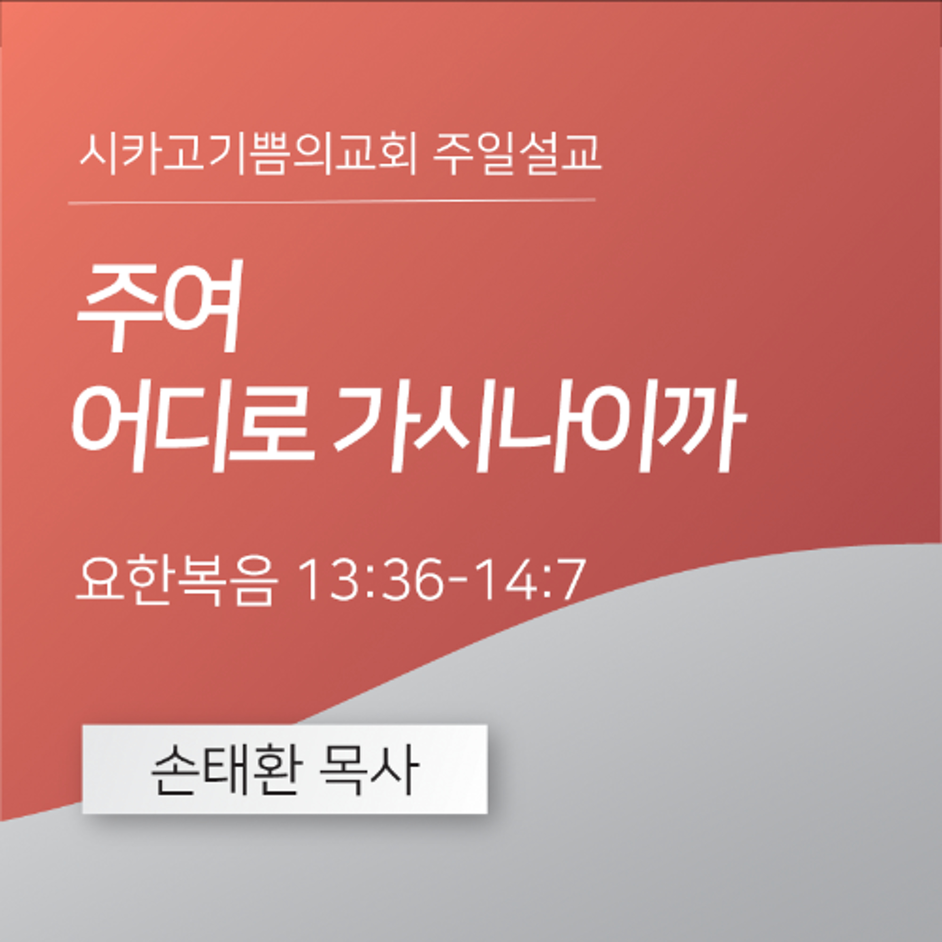 주여 어디로 가시나이까 | 손태환 목사 | 시카고 기쁨의 교회 - 20260322 episode artwork