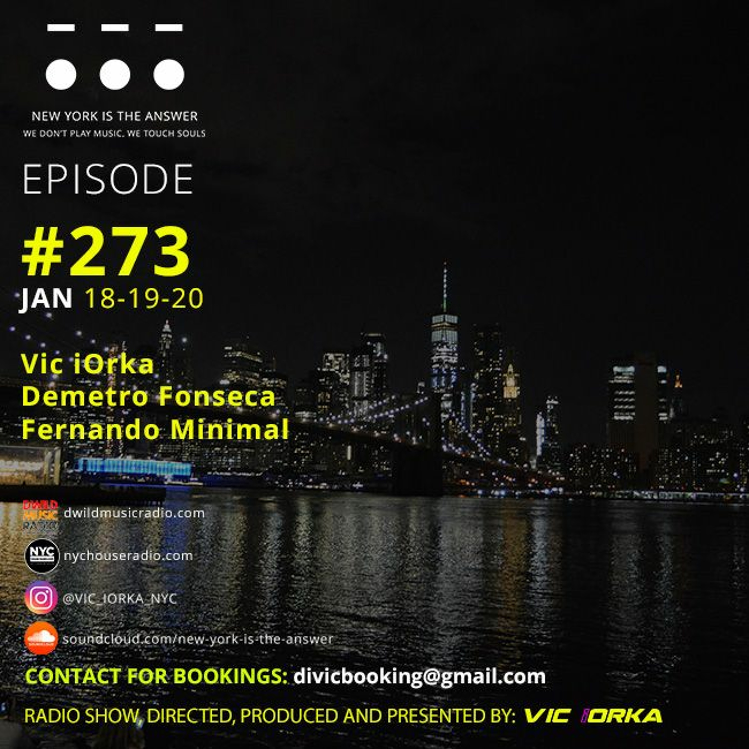 NYITA - S7 - E273 - VIC IORKA - DEMETRIO FONSECA - FERNANDO MINIMAL JAN 18-19-20 episode artwork