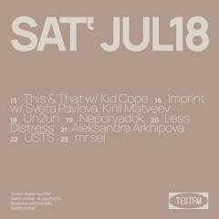 Imprint w/ Sveta Pavlova, Kirill Matveev @ TESTFM — 18/07/2020