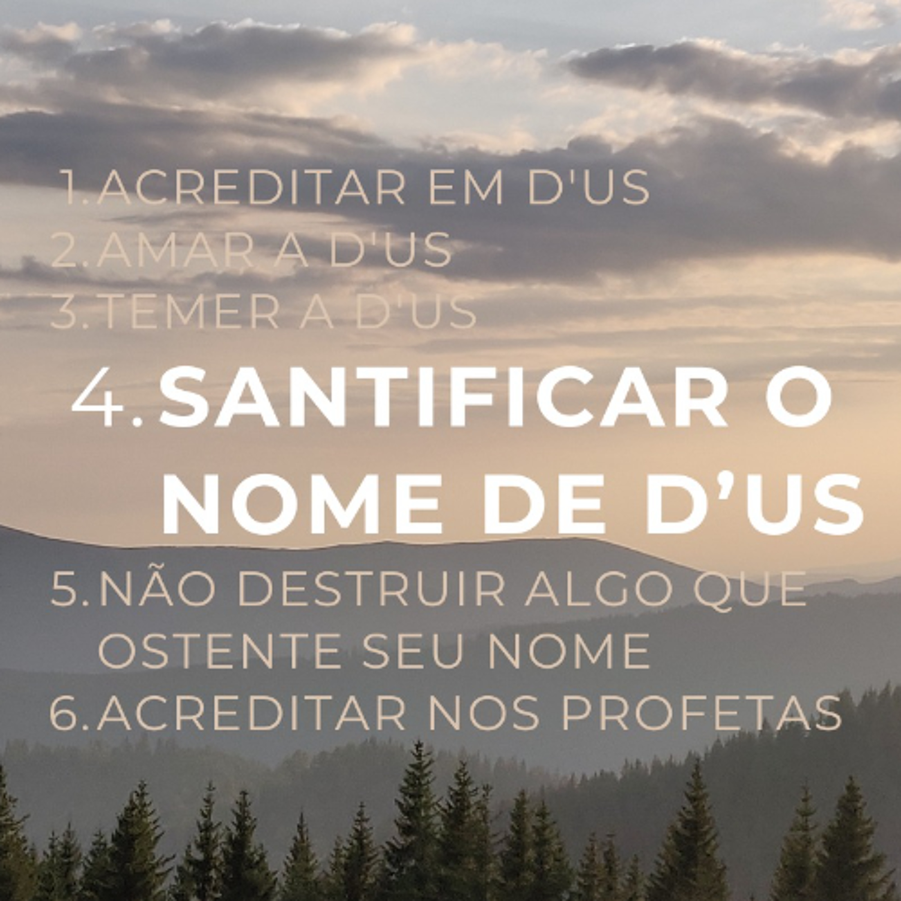 SANTIFICAR O NOME DE D'US - LEIS FUNDAMENTAIS DA TORÁ - AULA 4