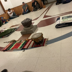 King Brown singing Winnebago NE bday Mtg 2022 Neulan Dion III drumming