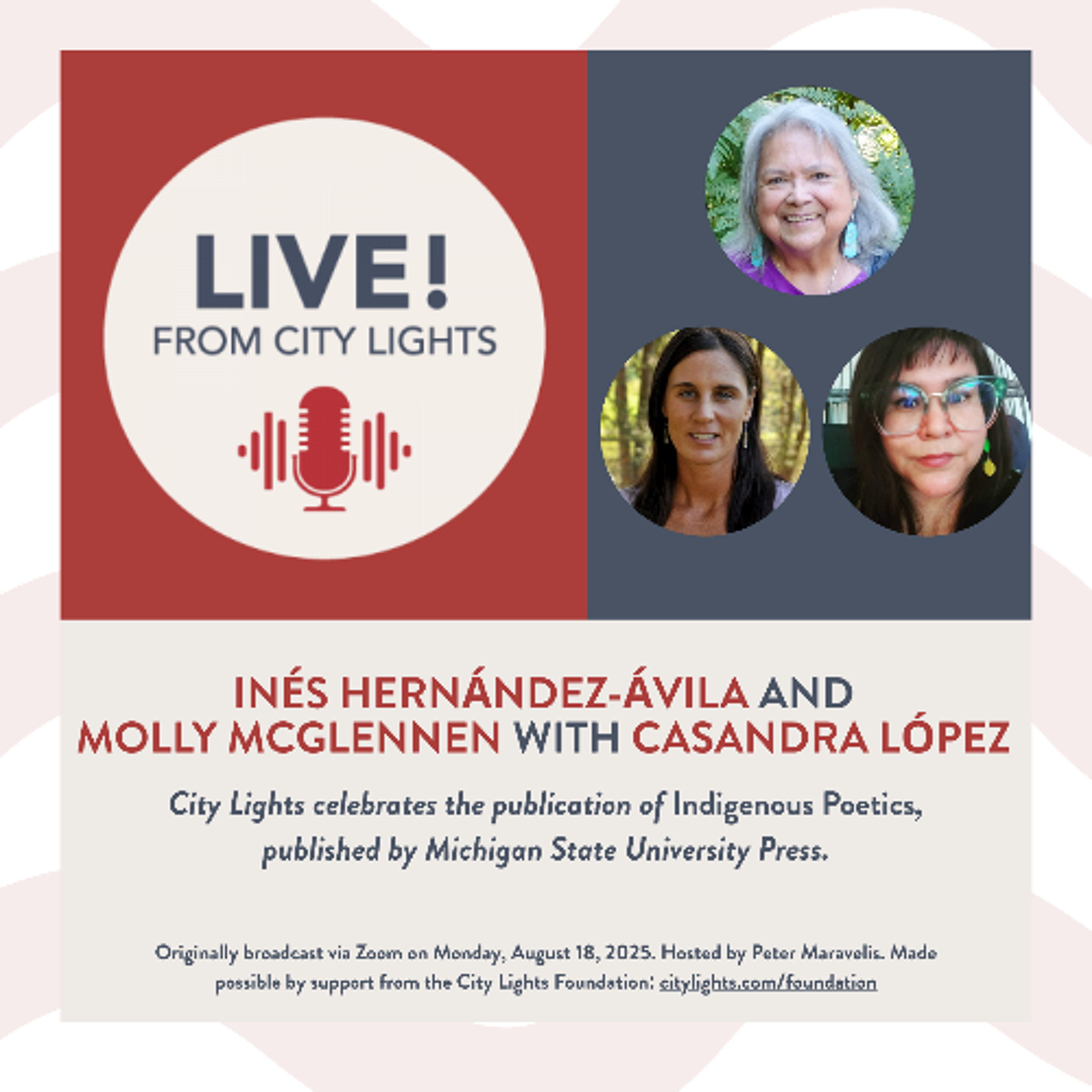 Inés Hernández-Ávila and Molly McGlennen in conversation with Casandra López episode artwork