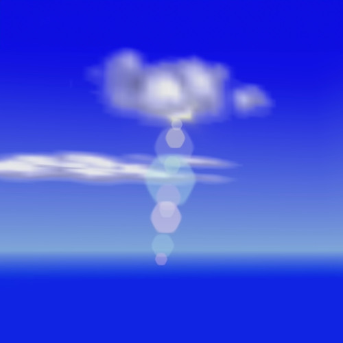 clear blue water