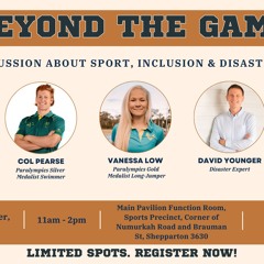 Tones the MC of the Beyond the Game forum as part of Resilience in Recovery