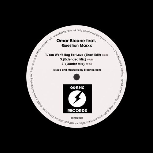 You Won't Beg For Love (Louder Mix)