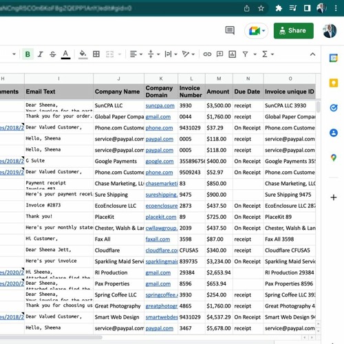 Simple Invoice Manager: 1-Click Email Parser