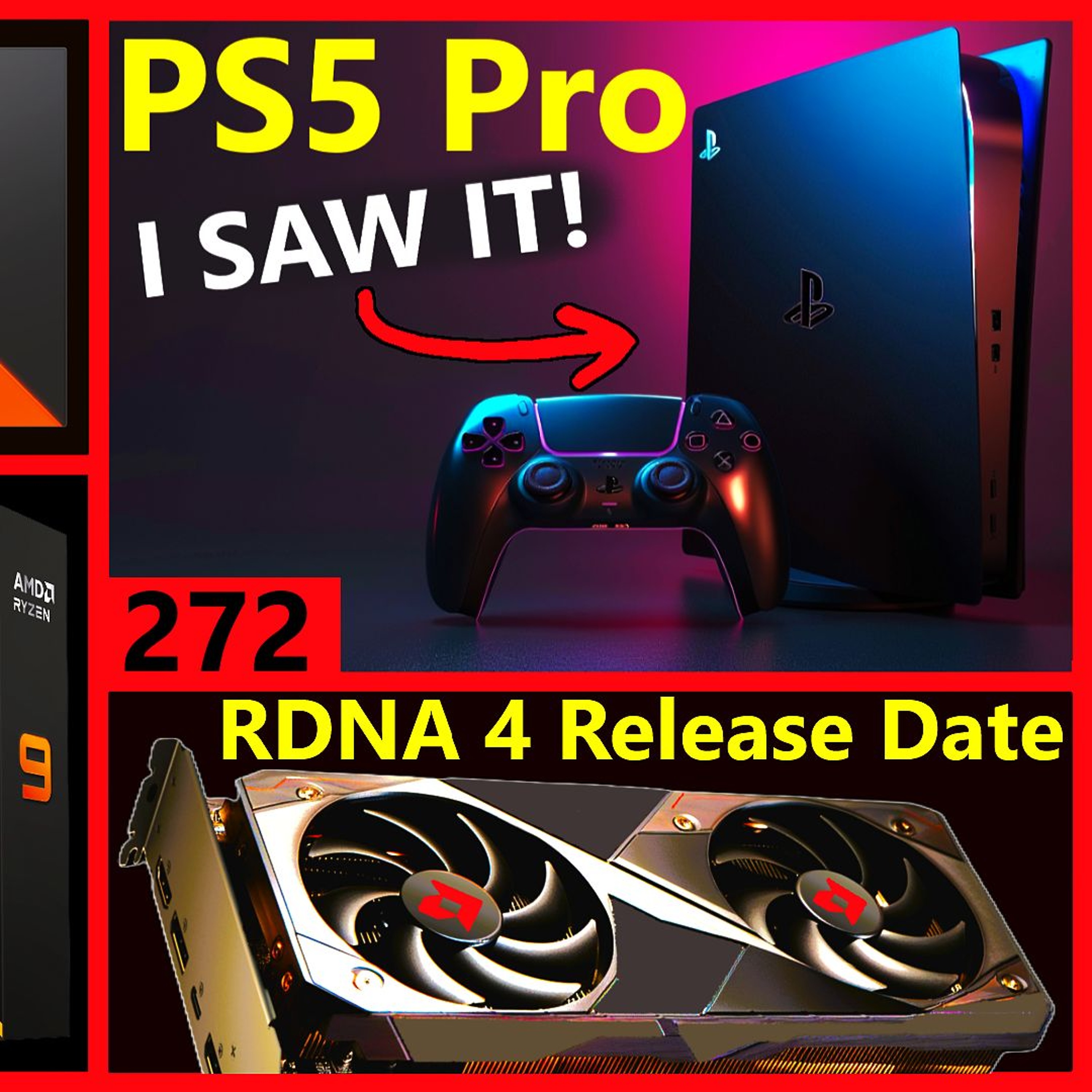 cover of episode 272. AMD 7600X3D Price, PS5 Pro TDP Leak, Zen 5 Windows 11 24H2, RDNA 4 Release Date