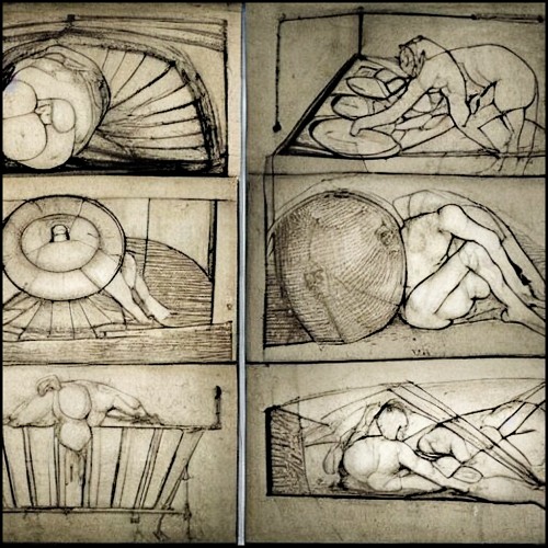 SCETCHES FOR HIS NEW INVENTION II