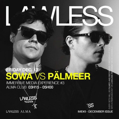 PÄLMEER b2b SOWA - Tech-House music mix at Alma Club  IME #3 - LAWLESS RECORDS