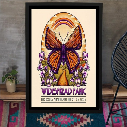 Widespread Panic Red Rocks 2024 Poster Tess Abigail